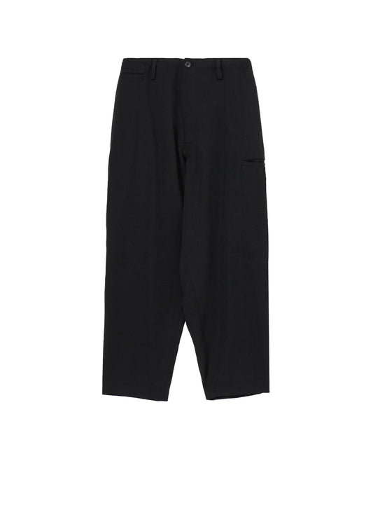 WOOL GABARDINE SIDE 3ST TUCK PANTS