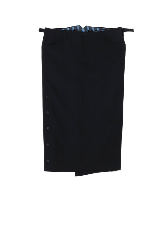 WOOL GABARDINE YORK SWICHING SKIRT