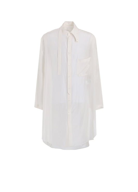 10M SILK  ASYMMETRY COLLAR SHIRT