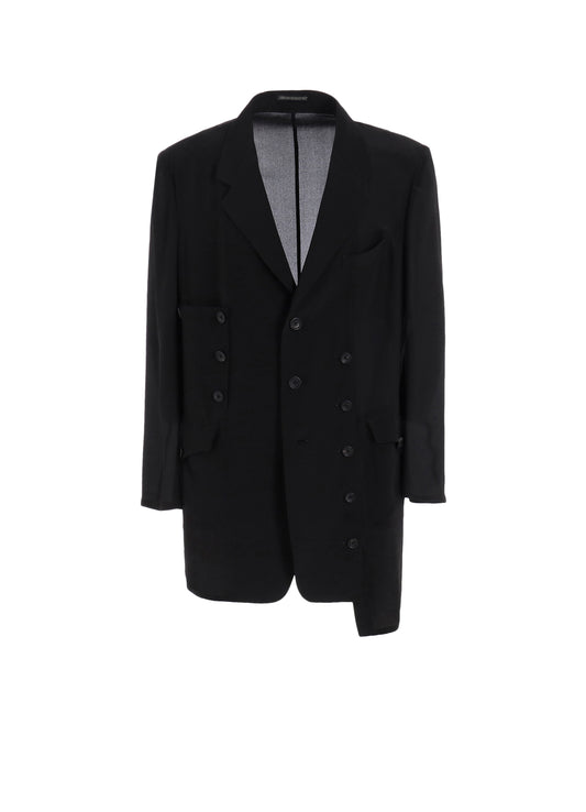 12M SILK DECINE ASYMMETRY BUTTON DETAIL JACKET