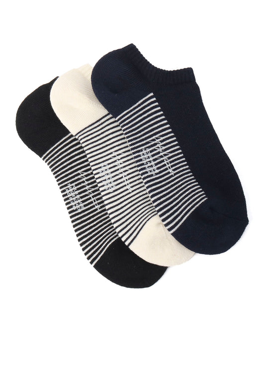 C/AC PILE JERSEY SHORT BORDER SOCKS