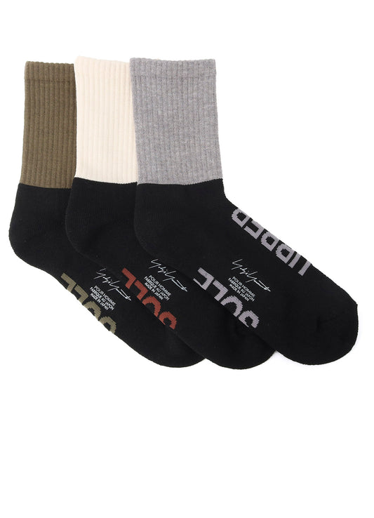 C/AC PILE RIB BICOLOR SOCKS