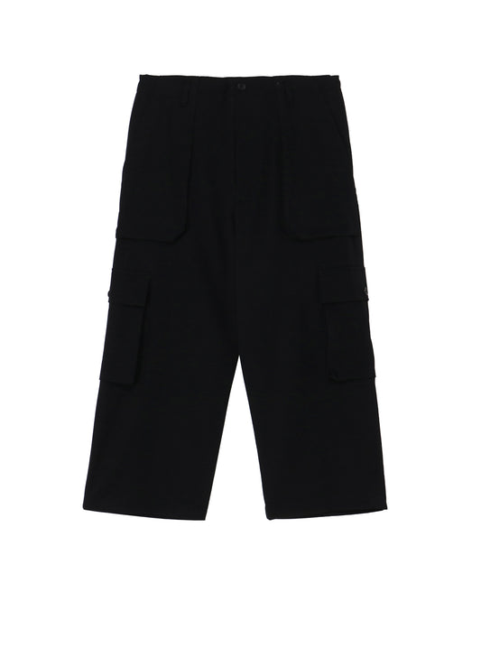 WOOL GABARDINE POCKET DETAIL PANTS