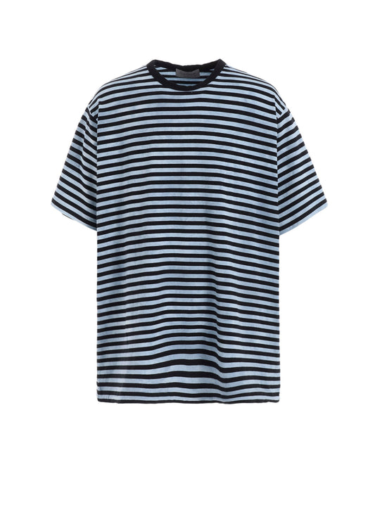 40/2 JERSEY BORDER UNEVEN  ROUND NECK T
