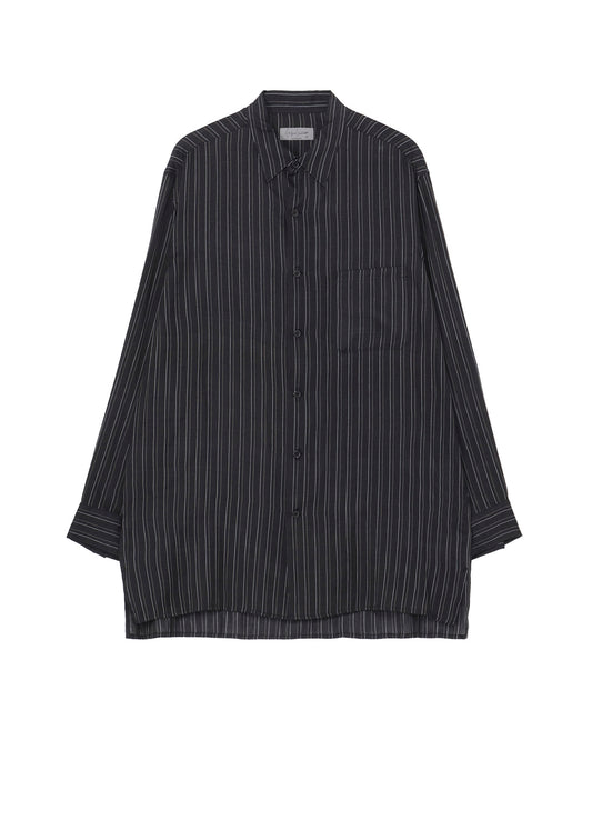 【PIECE UNIQUE/AOYAMA】INDIA SILK STRIPE BIG BLOUSE