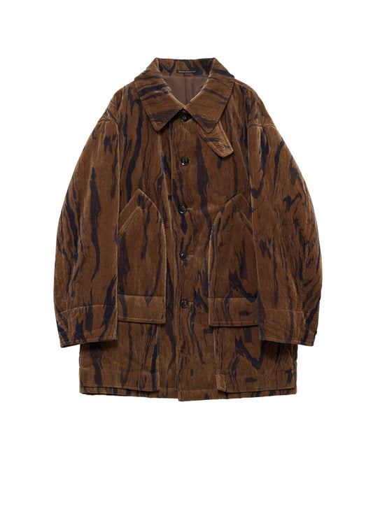 <PIECE UNIQUE>C/RY CORDUROY INK MARBLING DYED PADDED COAT