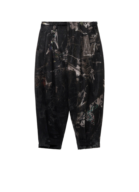 <PIECE UNIQUE>G HERRINGBONE PRINT PANTS