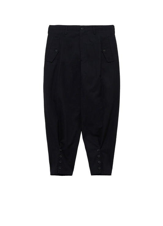 <PIECE UNIQUE>C/CANVAS HEM SLIT BUTTON PANTS