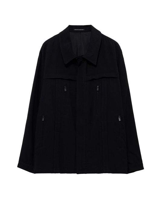 <PIECE UNIQUE>C/BAMBOO TWILL YOEK PANEL BLOUSON