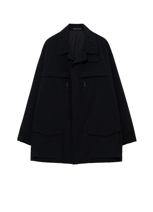 <PIECE UNIQUE>PE TAFFETA YOKE CHIN TAB BLOUSON