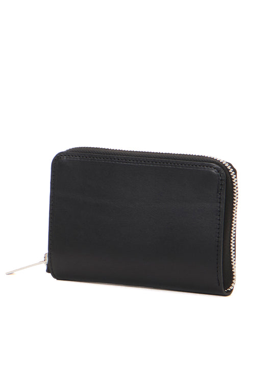 UNFINISHED LEATHER COMPACT ZIP WALLET