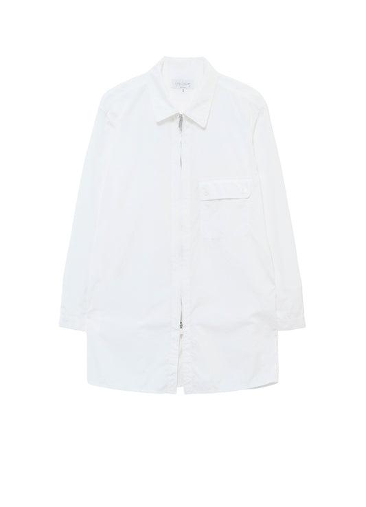 CHAIN STITCH BROAD ZIPPER OPEN BLOUSE