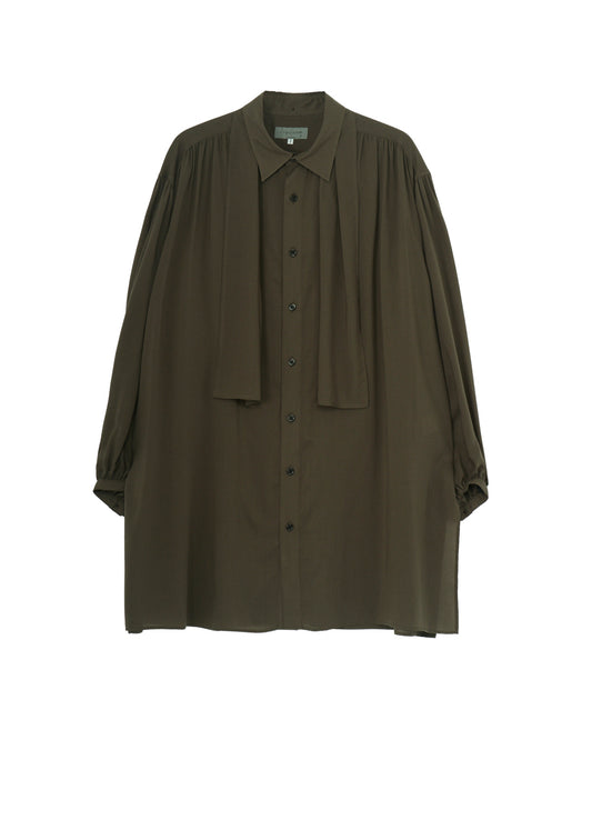 CELLULOSE LAWN SCARF GATHER BLOUSE