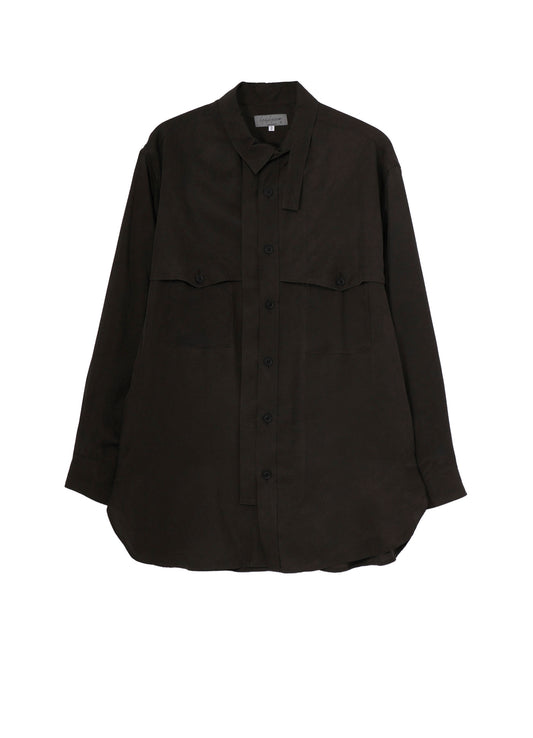 PIGMENT DYE TWILL CHEST DETAIL BLOUSE