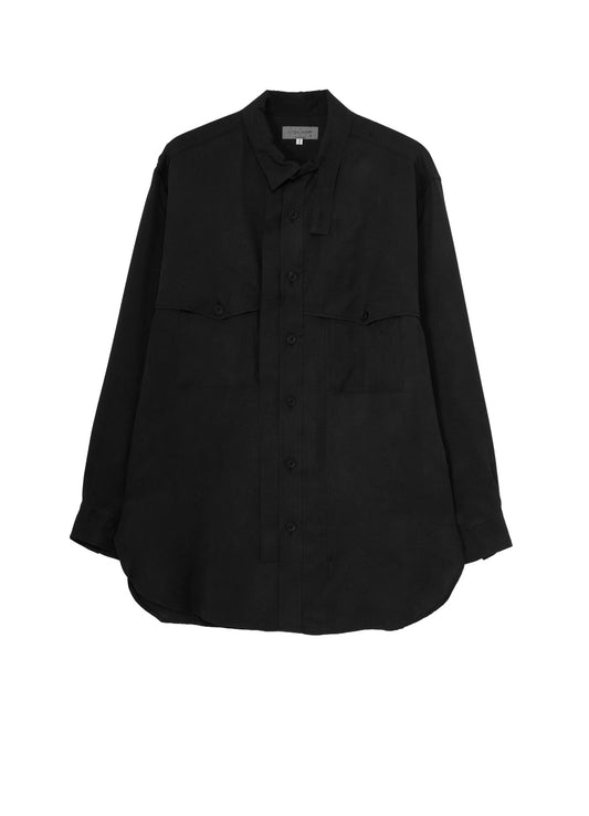 PIGMENT DYE TWILL CHEST DETAIL BLOUSE