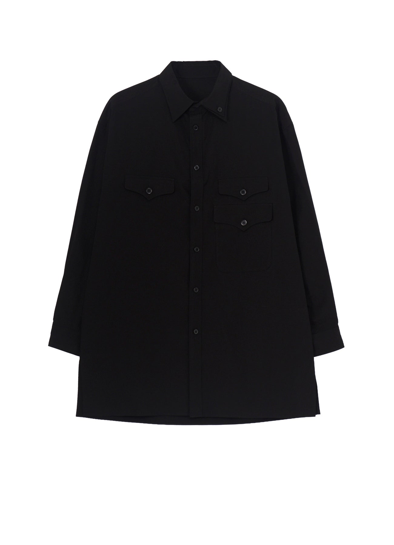 COTTON BROAD 3 FLAP ASYMMETRY BLOUSE – THE SHOP YOHJI YAMAMOTO