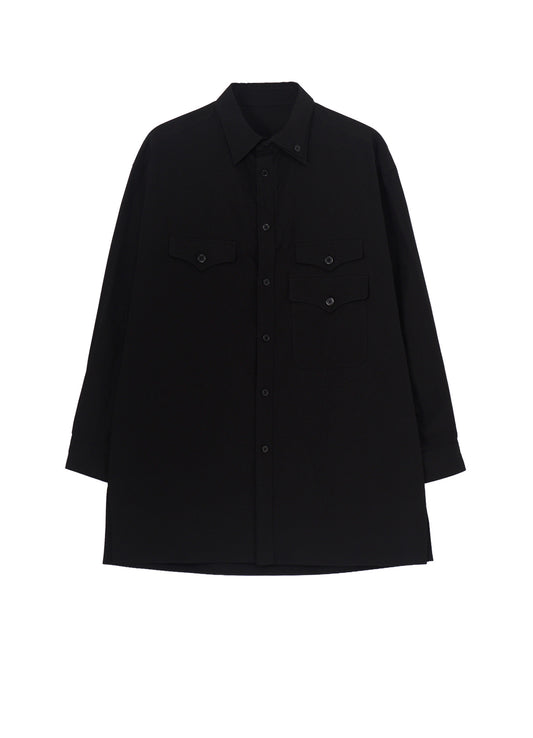 COTTON BROAD 3 FLAP ASYMMETRY BLOUSE