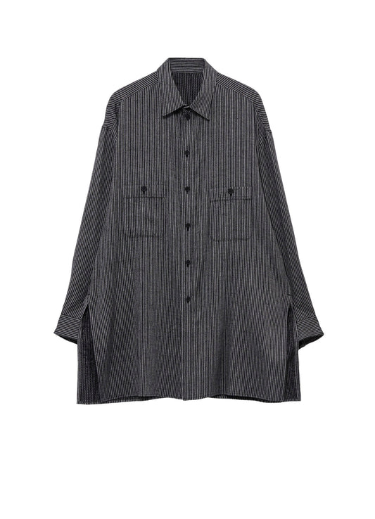 L/R MELANGE ST L/R STRIPE BLOUSE