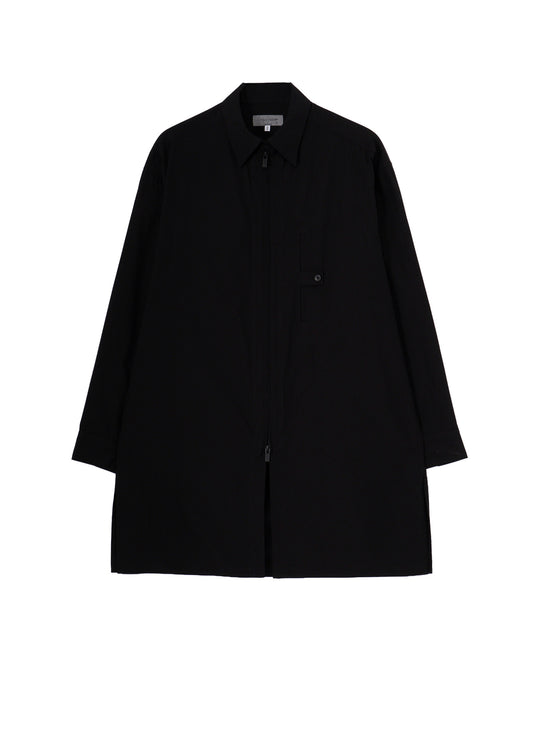 COTTON BROAD FRONT ZIP BROAD BLOUSE