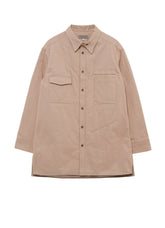 MILITARY BACK SATIN PADDED PANEL COLLAR BELT BLOUSE