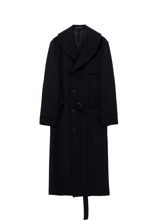 ARMY GABARDINE ROUND COLLAR COAT