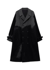 NEEDLE PUNCHED HERRINGBONE RAGLAN DOUBLE COAT