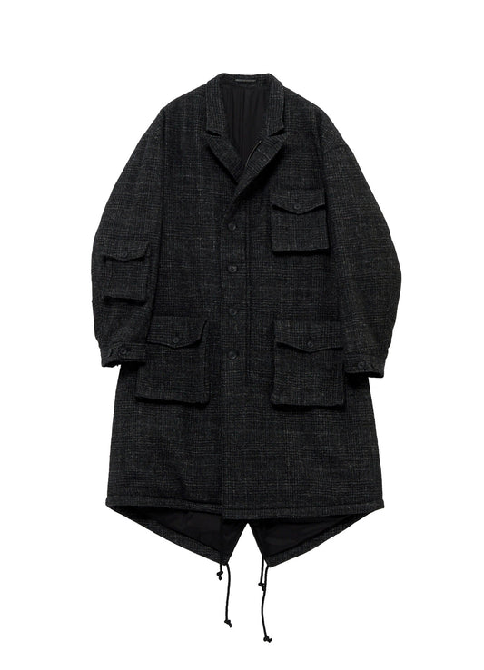 DOBBY GLEN PLAID LABEL MODS COAT