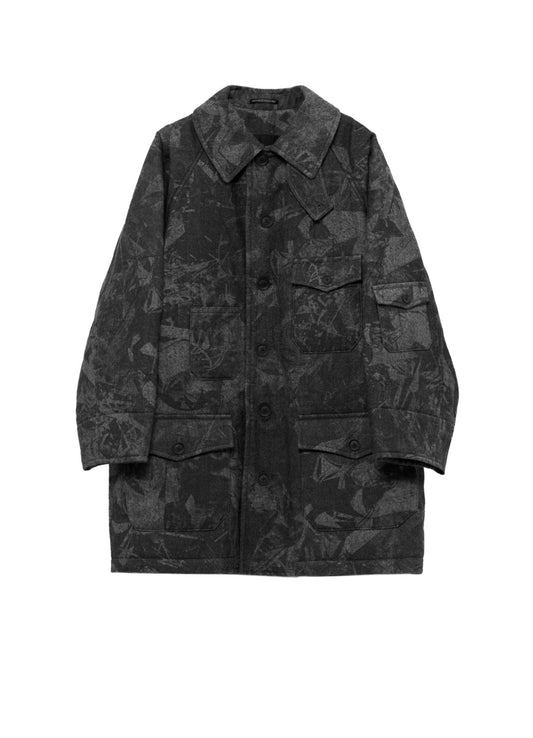 SCRAP3 MONOCHROME SCRAP PRINTED COAT