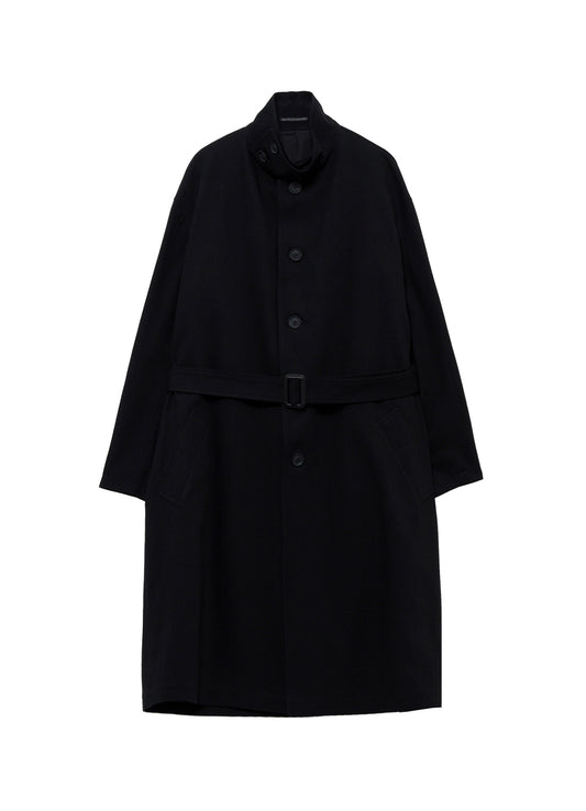 11OZ BLACK DENIM STANDCOLLAR COAT