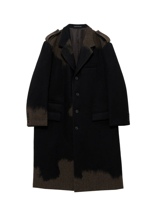 NEEDLE PUNCHED HERRINGBONE KH SHOULDER EPAULET 4BUTTON JACKET