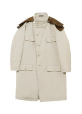 C M WHITE PIGMENT PADDED STAND COLLAR JACKET