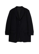 WOOL GABARDINE 2BUTTONS FLAP JACKET