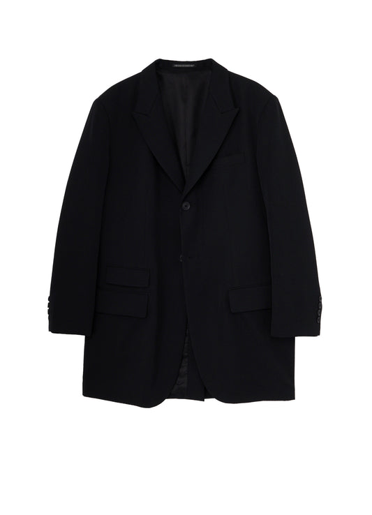 WOOL GABARDINE 2BUTTONS FLAP JACKET