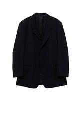 WOOL GABARDINE LAPEL PANEL 2BUTTONS JACKET