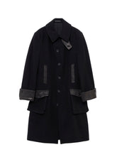WOOL FLANNEL BELT DETAIL MILITARY 6B JACKET