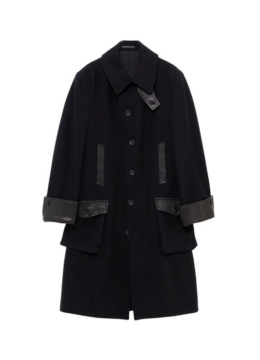 WOOL FLANNEL BELT DETAIL MILITARY 6B JACKET