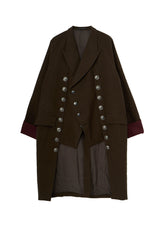 WOOL FLANNEL KH PADDED RAGLAN VEST JACKET