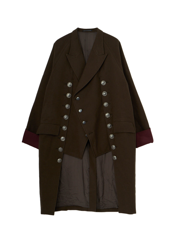 WOOL FLANNEL KH PADDED RAGLAN VEST JACKET