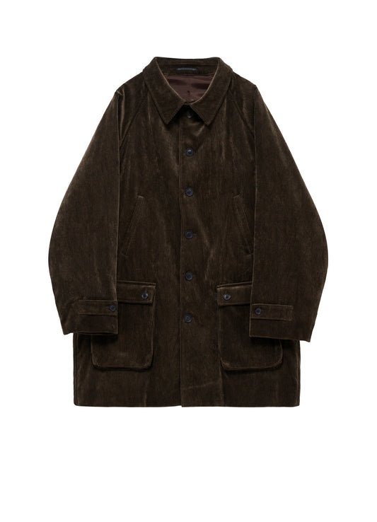 C/RY CORDUROY INKED PADDED 6BUTTONS RAGLAN JACKET
