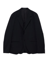 WOOL GABARDINE FRONT DOUBLE JKT