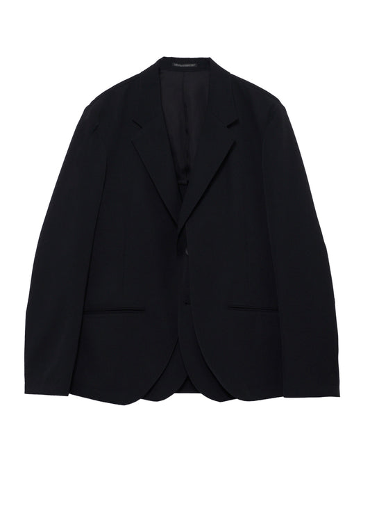 WOOL GABARDINE FRONT DOUBLE JKT