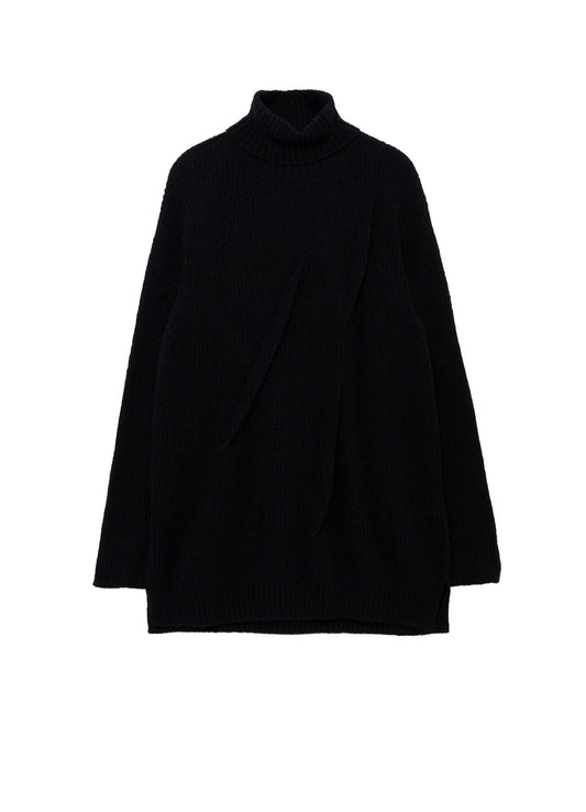 HALF CARDIGAN+TUCK TUCK TURTLE NECK PO