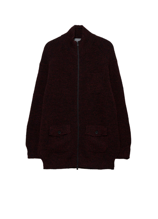 PARALLELED HALF CARDIGAN POCKET DETAIL ZIP BLOUZON
