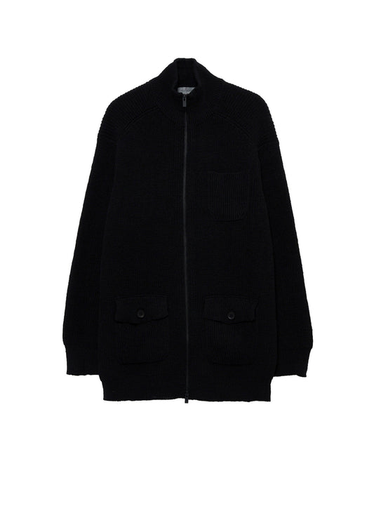 PARALLELED HALF CARDIGAN POCKET DETAIL ZIP BLOUZON
