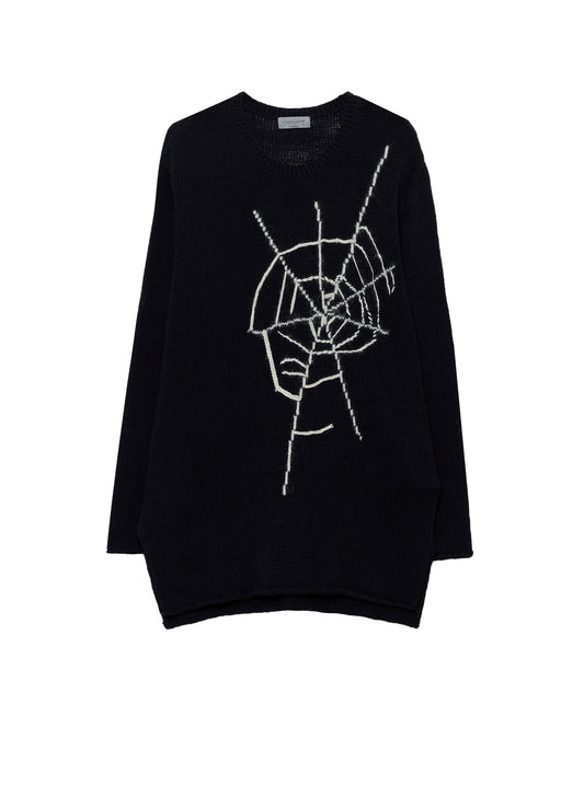 SPIDER WEB INTARSIA KNIT