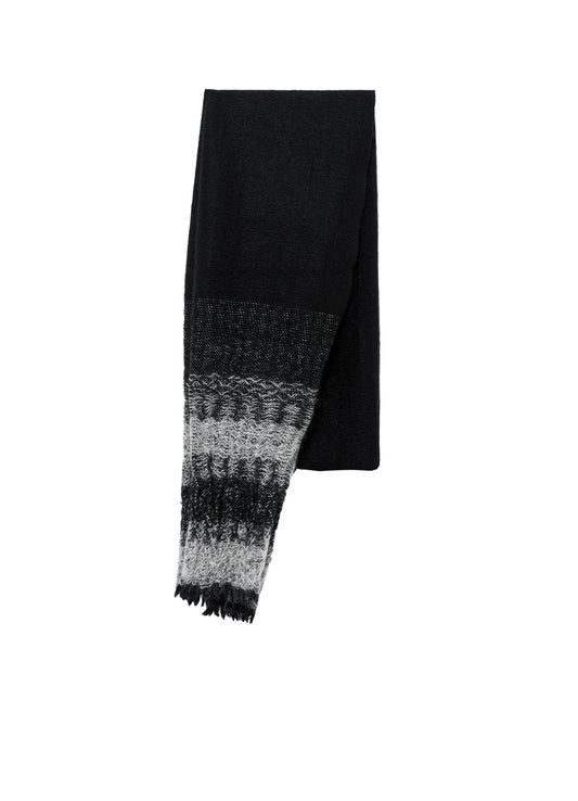 W/KID MOHAIR GATHER STRIPE STOLE