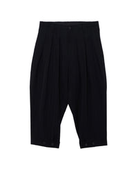 RANDOM STRIPE HEM TAB WIDE TUCK PANTS