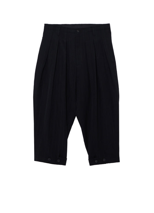 RANDOM STRIPE HEM TAB WIDE TUCK PANTS