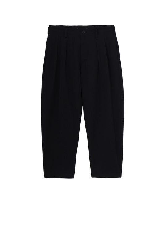 WOOL GABARDINE 2TUCKS SLIM PANTS