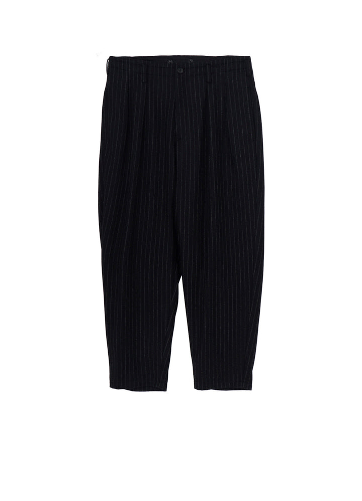 TOP STRIPE FLANNEL 2TUCKS SLIM PANTS